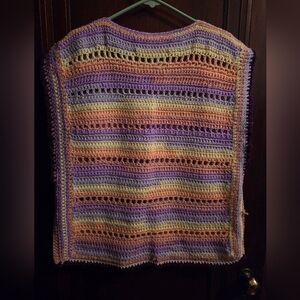 Gorgeous Hand Crochet Sweater Vest- Size Large/XL